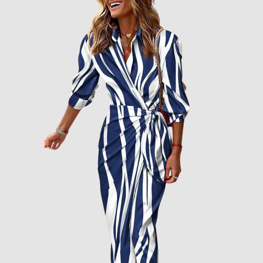 Natalie™ Elegant Striped Dress