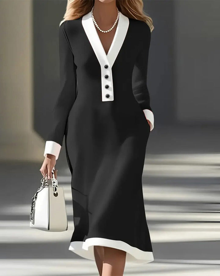 Abigail™ Stylish Long-Sleeve Dress