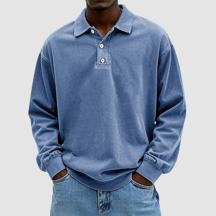 William™ Vintage Long Sleeve Polo Shirt
