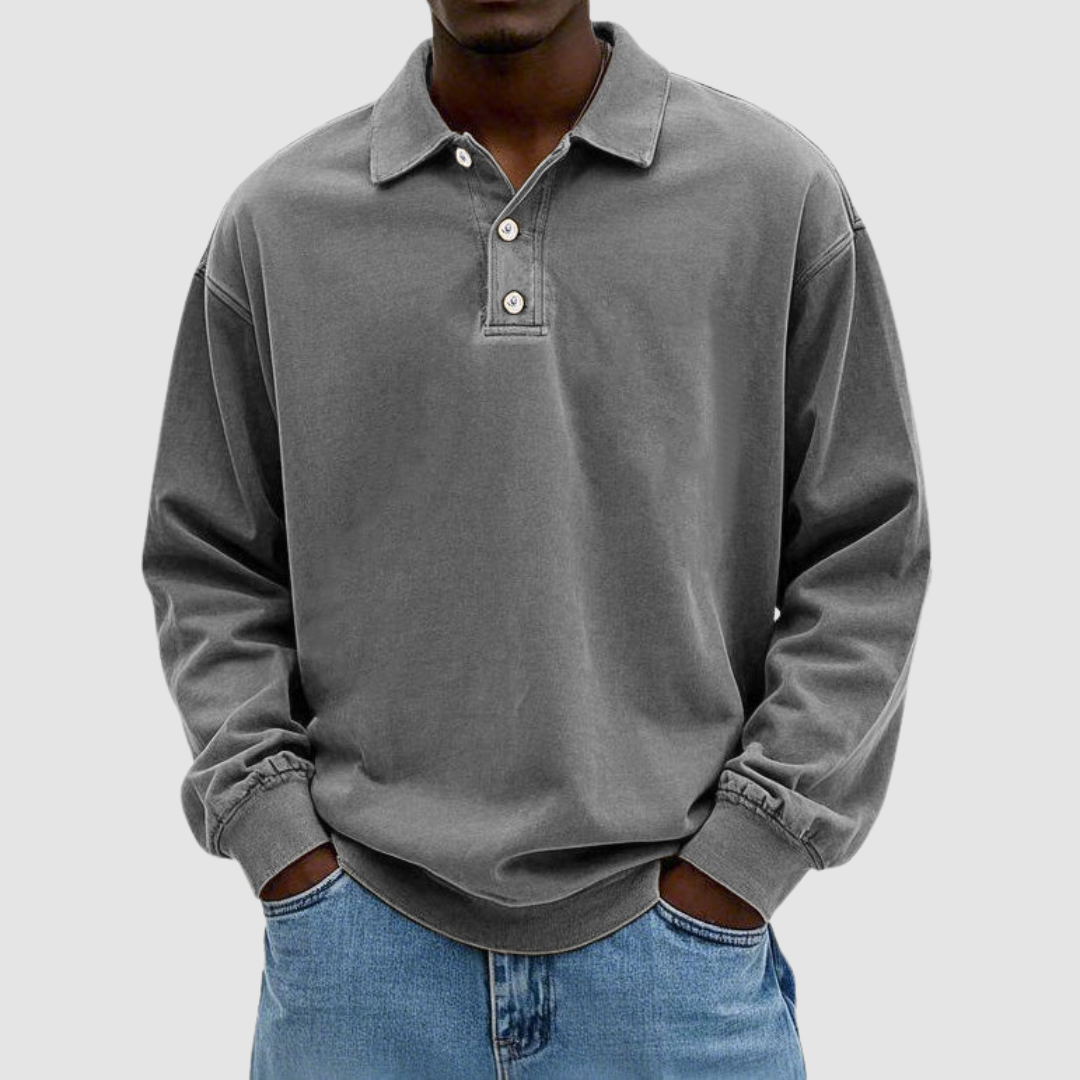 William™ Vintage Long Sleeve Polo Shirt