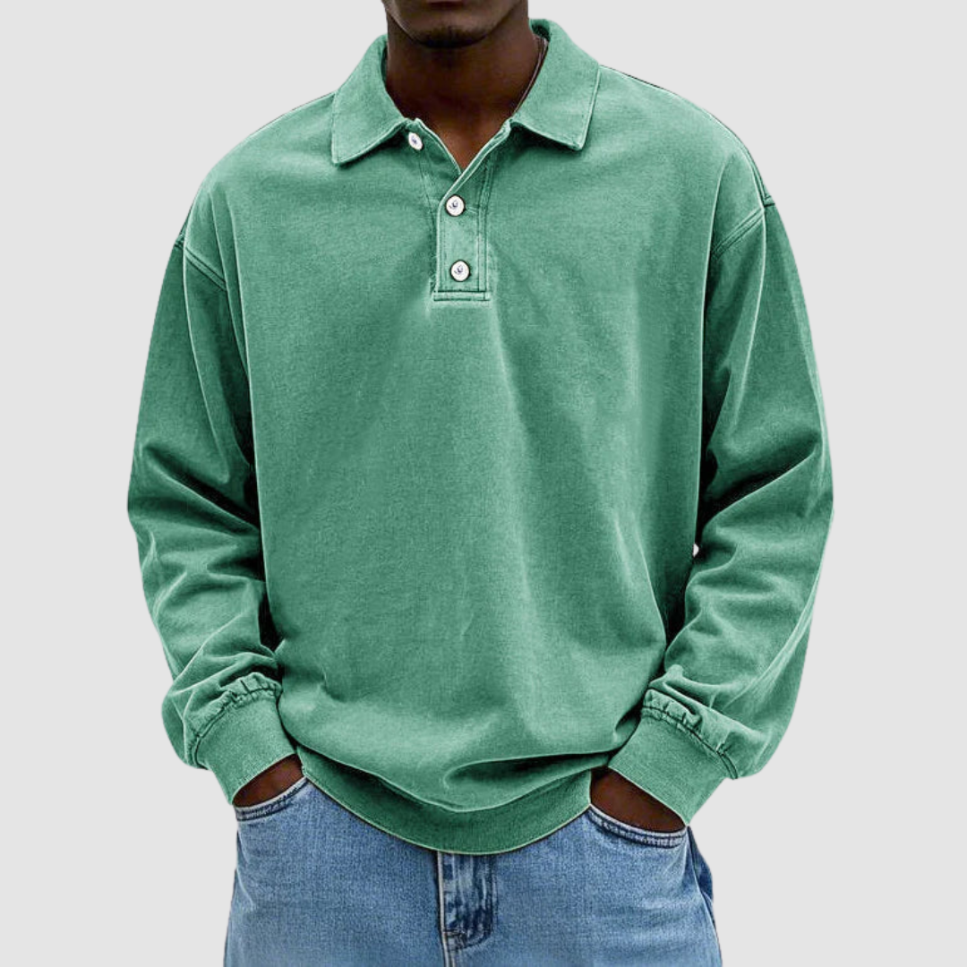 William™ Vintage Long Sleeve Polo Shirt