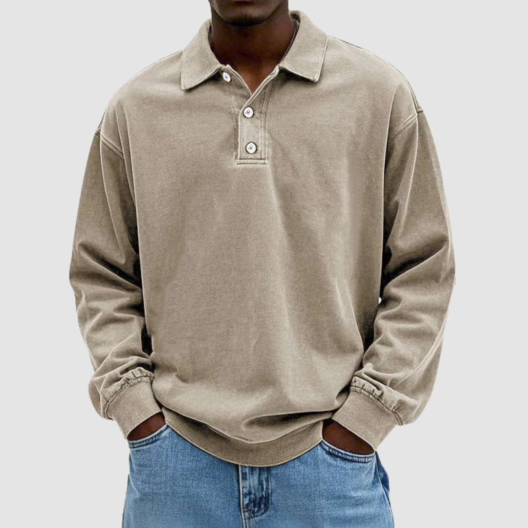 William™ Vintage Long Sleeve Polo Shirt