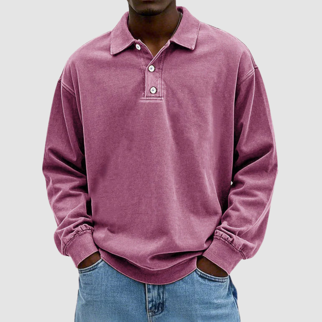 William™ Vintage Long Sleeve Polo Shirt