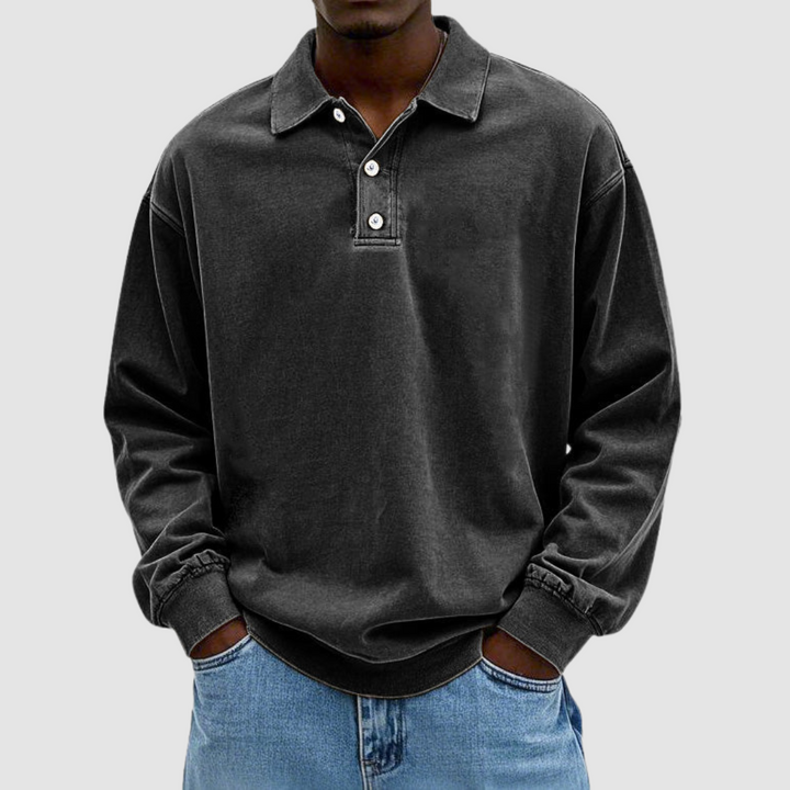 William™ Vintage Long Sleeve Polo Shirt